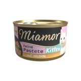 Miamor - Pastete kitten | Natvoer voor groeiende katten met natuurlijke taurine. Graanvrij compleet voer in blik zonder soja en kunstmatige toevoegingen | 12x85g kip
