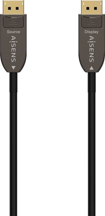 AISENS DisplayPort Cable - 20m - Black - 8K@60Hz - DP Male to DP Male