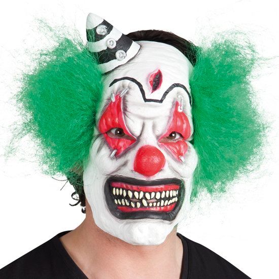 Boland Latex masker Horror clown met haar