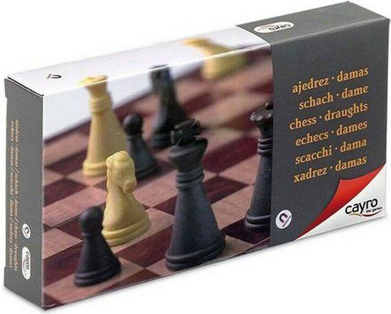 Cayro - Magnetische Schaak en Dam Set (Klein) - 16 x 16 cm - Geschikt vanaf 7 Jaar