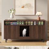 Ropilly Kattenbakmeubel Notenhout 120 x 50 x 66 cm