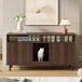 Ropilly Kattenbakmeubel Notenhout 120 x 50 x 66 cm