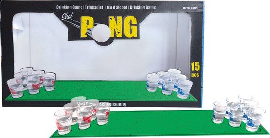 Riethmuller Bier spel met mat - 12 cups met 2 ballen