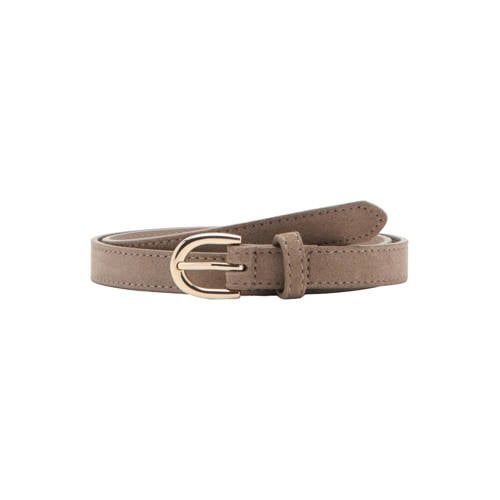 Mango Leren Riem Beige