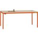 Manuflex LD1906.2001 ESD-werktafel UNIDESK met kunststof plaat, onderstel roodoranje RAL 2001, bxdxh = 1200 x 800 x 723-733 mm Rood-oranje (RAL 2001)