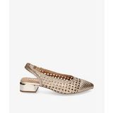 GIOSEPPO Fikove, gevlochten lederen ballerina's voor dames, zwart, Platina, 36 EU