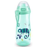 NUK Sports Cup Kinderdrinkfles met kameleon-effect, 24+ maanden, met kleurverandering, lekvrije push-pull-drinktule, clip en beschermkap, BPA-vrij, 450 ml, kameleon (groen)