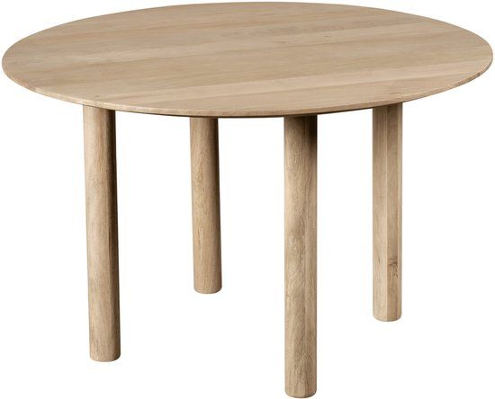 Lewis & Loft Eettafel Lian - Rond ⌀120 cm - FSC®-gecertificeerd mangohout - Naturel