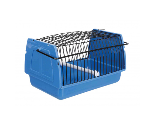 TRIXIE 5901 Vervoersbox kleine vogels - 22 x 14 x 15 cm - zwart/blauw
