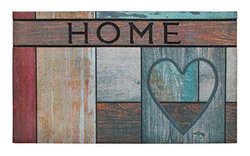 andiamo Rubberen mat deurmat schoonloopsysteem mat - 45 x 75 cm - Wooden Heart