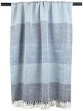 DII Katoen plaid deken, blauw, 50 x 60 inch