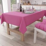 PETTI Artigiani Italiani - Elegant rechthoekig tafelkleed van katoen, effen, fuchsia X12 plaatsen (140 x 240 cm), 100% Made in Italy