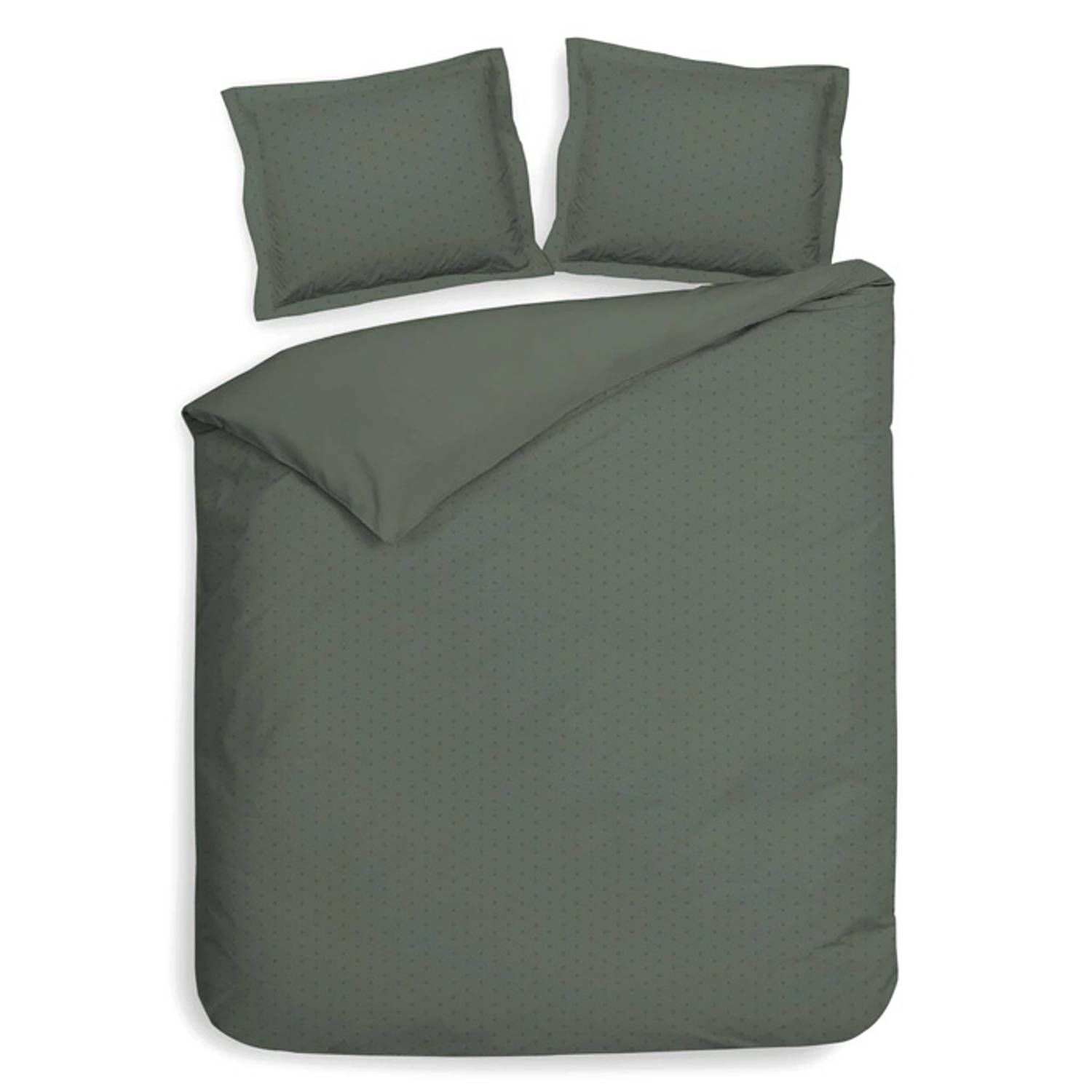 Heckett & Lane Punto Dekbedovertrek 200x200/220 cm Mineral Green