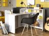 CONCEPTION PRO Bureau escamotable blanc mat gauche