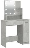 vidaXL Kaptafel met LED-verlichting 86,5x35x136 cm betongrijs