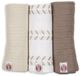 Lodger Swaddler Hydrofiele Doeken Crème 70x70cm 3 stuks Biologisch Katoen