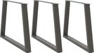 Pieds de table 3 pcs Forme V 90x(72-73,3) cm Acier anthracite