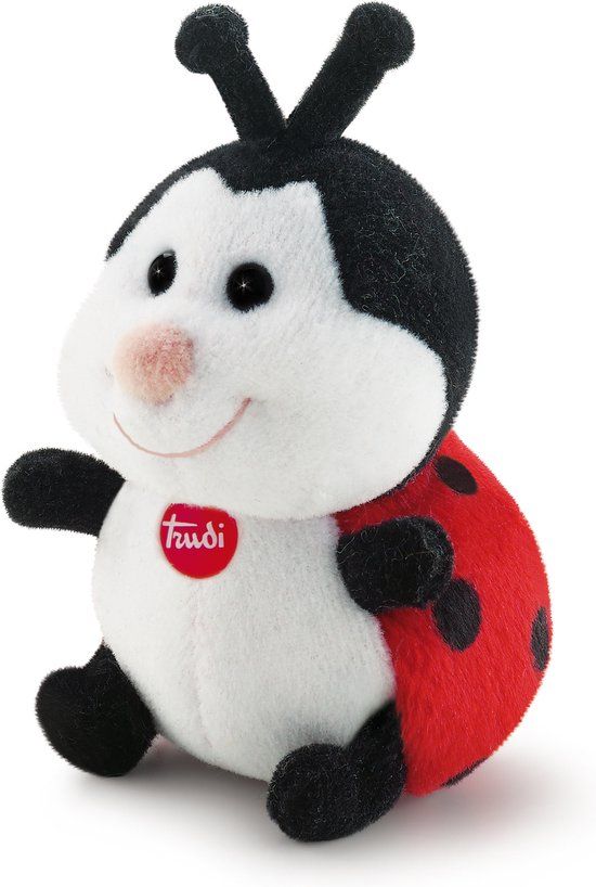 Trudi Sweet Collection Knuffel Lieveheersbeestje 10 cm - Pluche Knuffel - Rood/Zwart - 52025