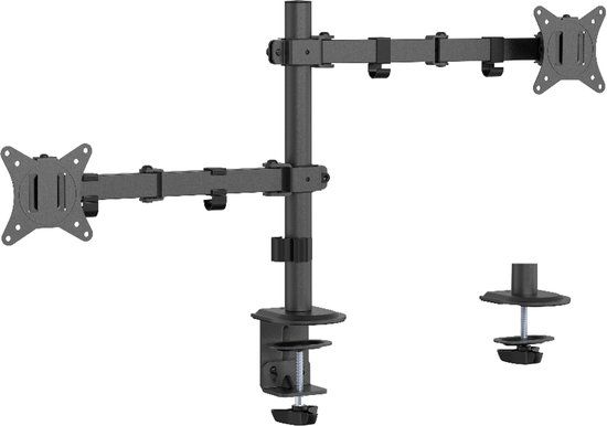 Gembird MA-D2-03 - Dubbele monitorarm voor bureau-montage, 17”-32” - Zwart