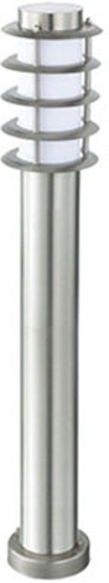 BES LED Nalid 4 - Buitenlamp - Staand - RVS - E27 - Rond - 80cm - Chroom