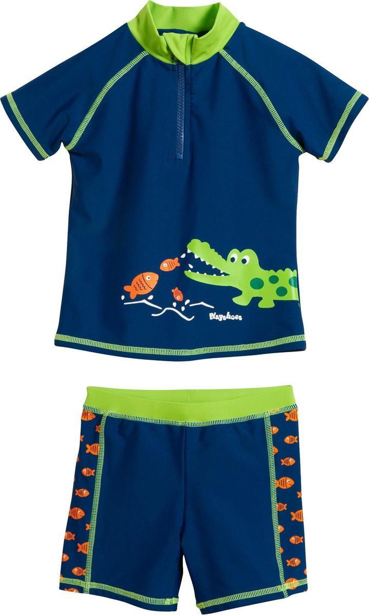 Playshoes UV zwemsetje Kinderen Krokodil - Blauw - Maat 110/116
