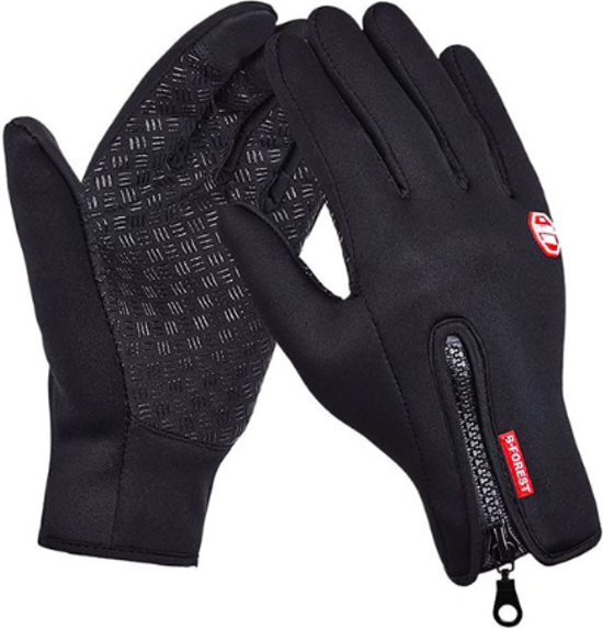 Fean Touch Handschoenen â€“ Touchvinger Handschoenen â€“ Touchscreen Handschoenen â€“ Ski/Snowboard/Fiets/Outdoor Handschoenen â€“ Waterafstotend â€“ Winddicht â€“ Thermo â€“ Stretch â€“ Fleece â€“ Unisex â€“ Maat M - Zwart