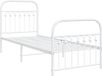 vidaXL Bedframe met hoofd- en voeteneinde Metaal Wit 80x200 cm
