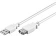 Goobay USB 2.0 A M/F 0.3m Wit