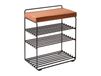 Maze Lower East Siège 50x28x58 cm cuir noir-cognac