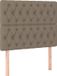 vidaXL Hoofdbord Taupe Stof 90x7x118/128 cm