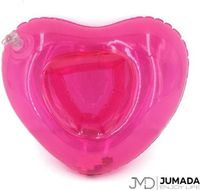 Jumada Opblaasbare Bekerhouder Hart - Voor Bekers / Blikken - Opblaas Drankhouder - Zwembadaccessoire - Opblaasfiguur - Hart
