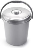 Plasticforte Afsluitbare Afvalemmer met Deksel - Zilver - 21 Liter - Kunststof
