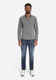No Excess Chemise en coton micro-carreaux