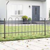vidaXL Tuinhek BOXTEL, 3 stuks, 5,1 x 0,6 m, gepoedercoat staal, grijs