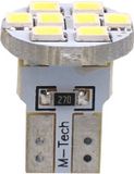 M-Tech LED W5W 12V - Basic 8x Led diode - Wit - Set