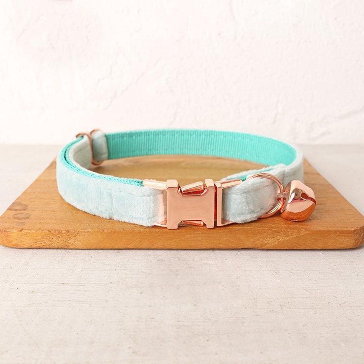 ACE Pets Kattenhalsband met belletje - Fel blauw - Nylon