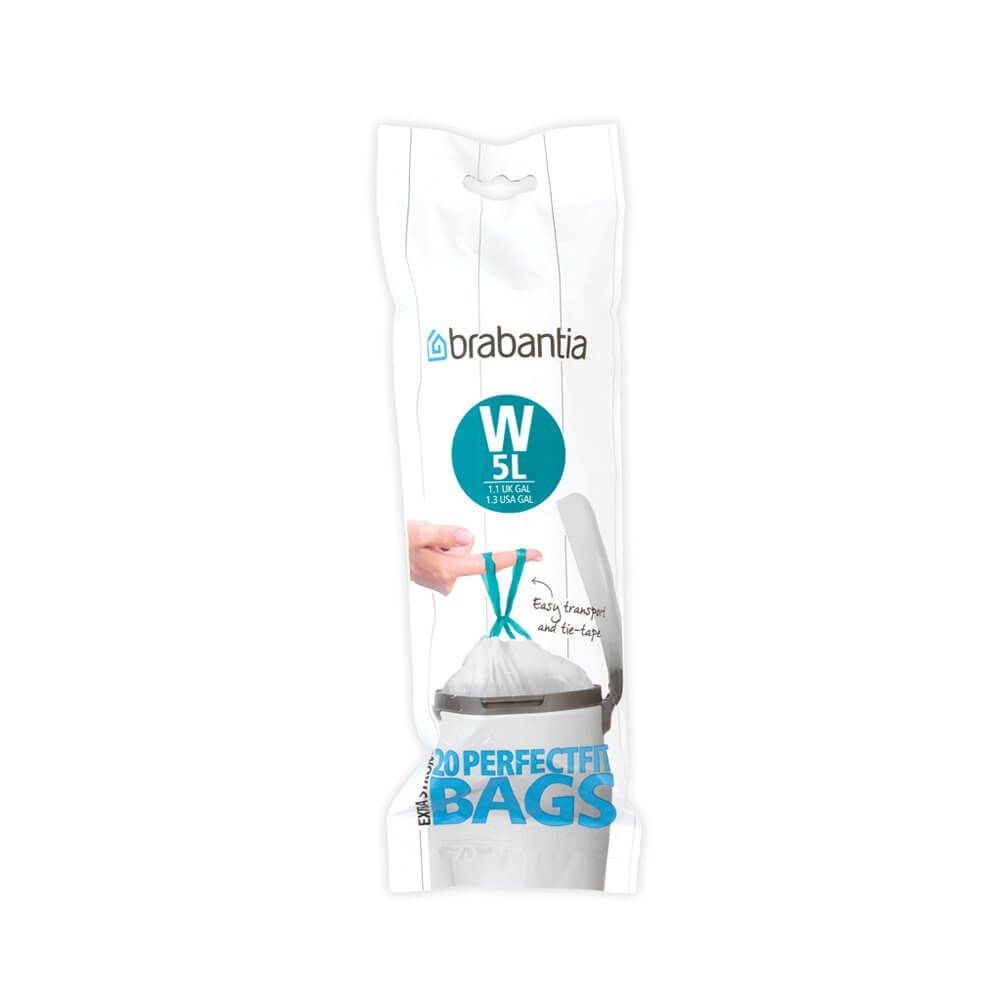 Brabantia Afvalzakken - 5 liter - Wit - 240 stuks