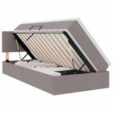 vidaXL - Bed with Storage and Mattress - Taupe - 90 x 200 cm - Velvet
