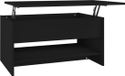 vidaXL Salontafel 80x50x40 cm bois traité noir