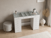 Table de maquillage JESSIE 13 tiroirs blanc