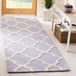 SAFAVIEH Cambridge Collection Geometrisch tapijt, korte pool, lavendel en ivoor, 76 x 244 cm