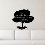 Ambiance Sticker Schoolbordsticker - uitwisbare zelfklevende muurstickers - ZWARTE ROOS - 40x40cm