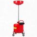 StarTech Olieopvangcontainer - Mobiele olieopvangtank - 30 liter - Robuuste stalen constructie - Afvoerventiel - Rood