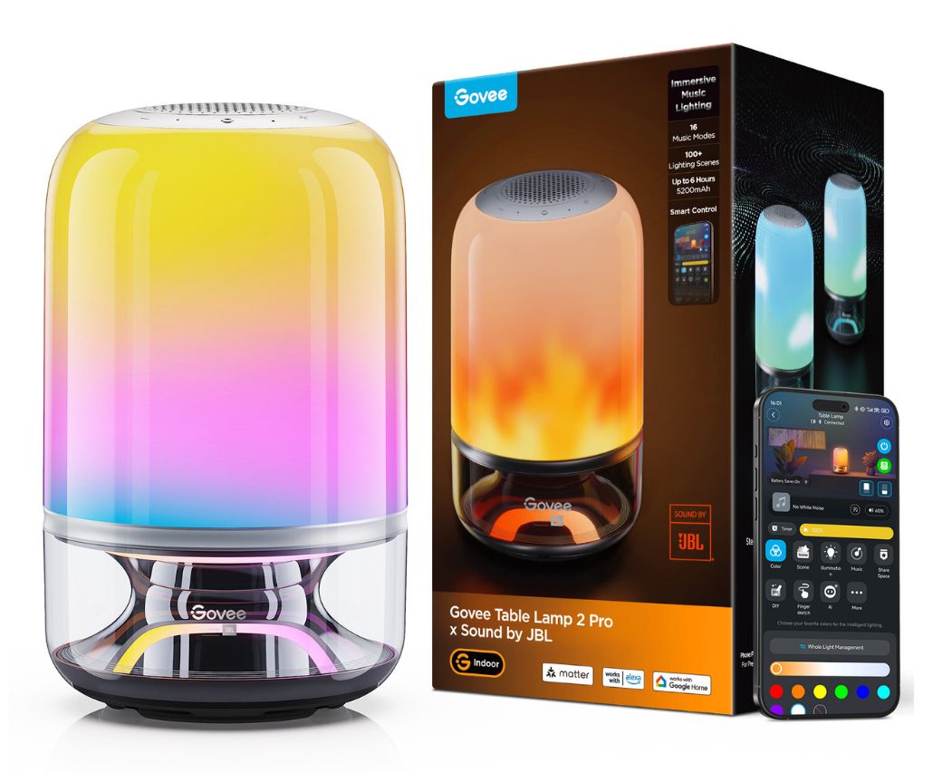 Govee Table Lamp 2 Pro (Sound by JBL) - RGBWICWW - Oval