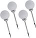 Gerimport Solar Prikspot - 4 Stuks - Tuinlamp - Grote Bol - Zonne-energie - H56 cm