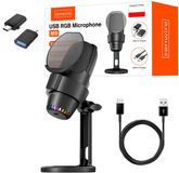 Zenwire M9 Microfoon condensator - Gaming, Streaming, Podcasting - XLR, USB-C, USB 3.0 - Inclusief popfilter en schokdemper - Zwart