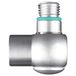 Oms Adaptateur 90 degrés UNF 3/8'' LP mâle vers UNF 3/8'' LP femelle argent