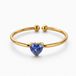 Cilla Jewels Dames ring Goudkleurig Blauwe Hartvormige Zirkonia