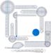Merkloos / Sans marque Wan GmbH Goniometerset 6 stuks medische linialen - intrekbare meetlint - lange zachte liniaal - artsen orthopedie studenten