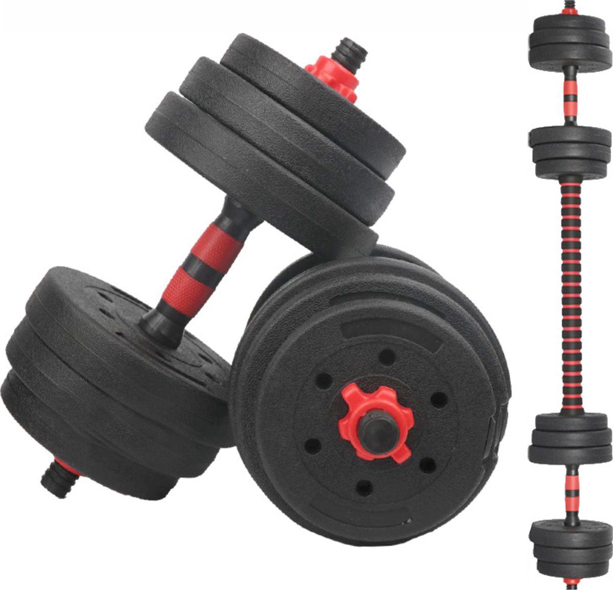 Luxari - Verstelbare Dumbbell Set 20 kg - Zwart